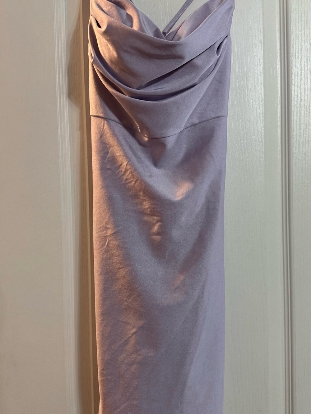 B Darlin Lavender Cowl Neck Mini Dress